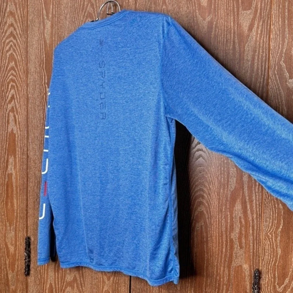 Spyder Swim Men's Long Sleeve Rash Guard‎ Shirt Blue Size M/M - Picture 2 of 6
